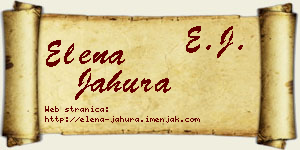 Elena Jahura vizit kartica